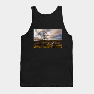 Lone Tree On Lime Tank Top
